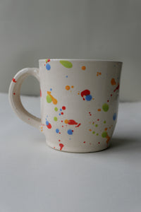 rainbow splatter mug