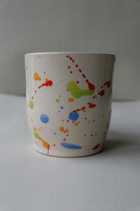 rainbow splatter mug