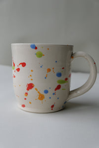 rainbow splatter mug