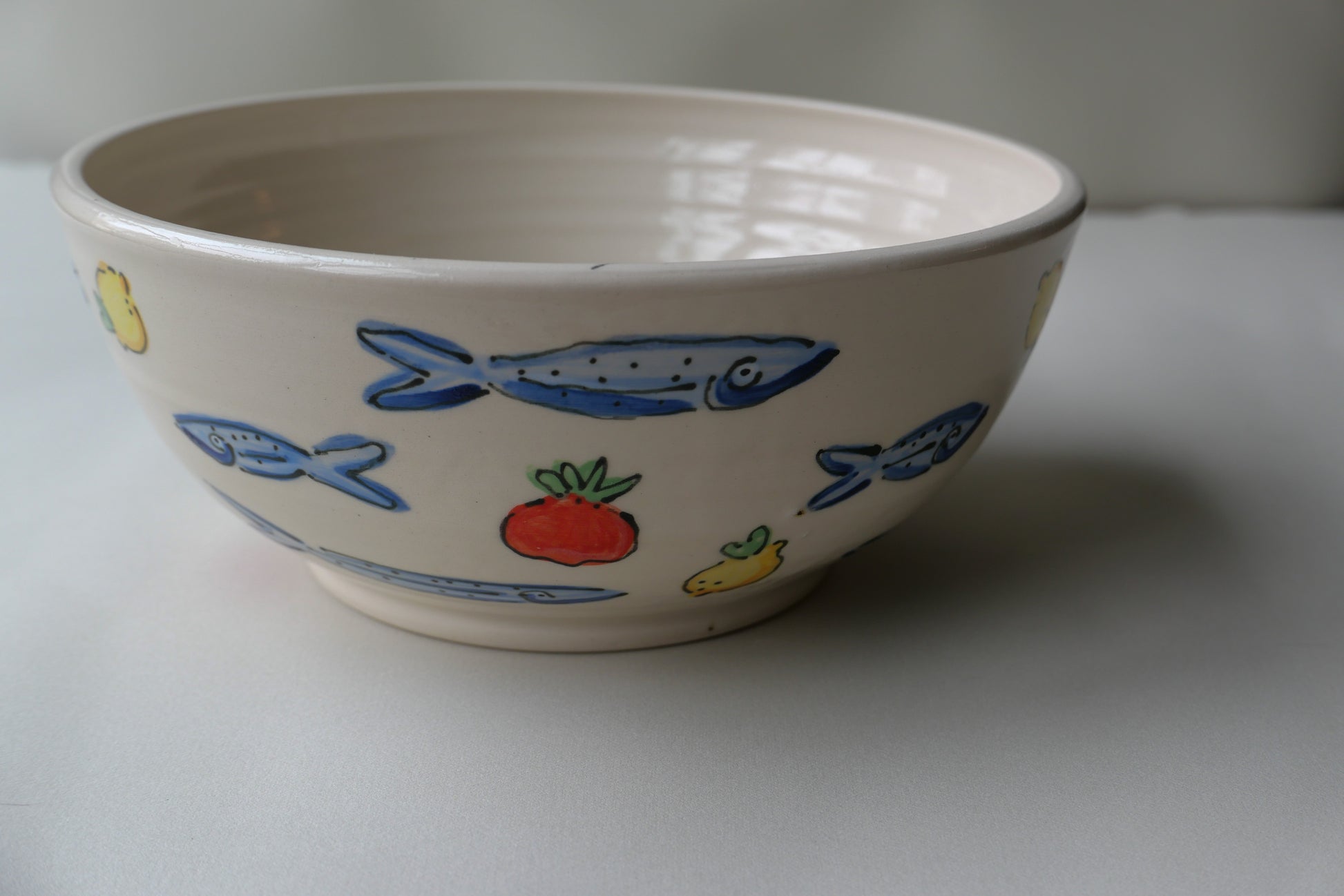large sardine, lemon and tomato bowl