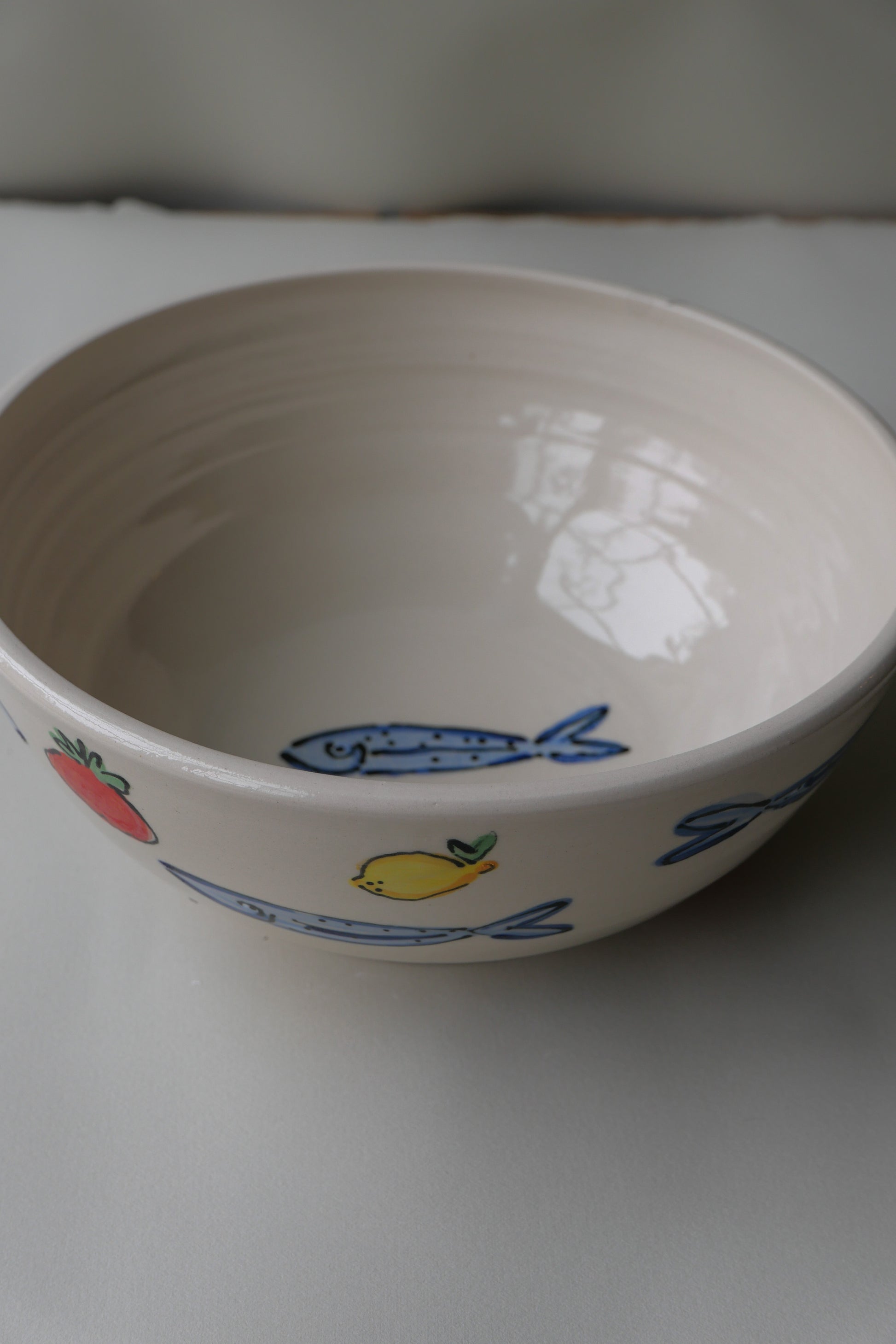 large sardine, lemon and tomato bowl