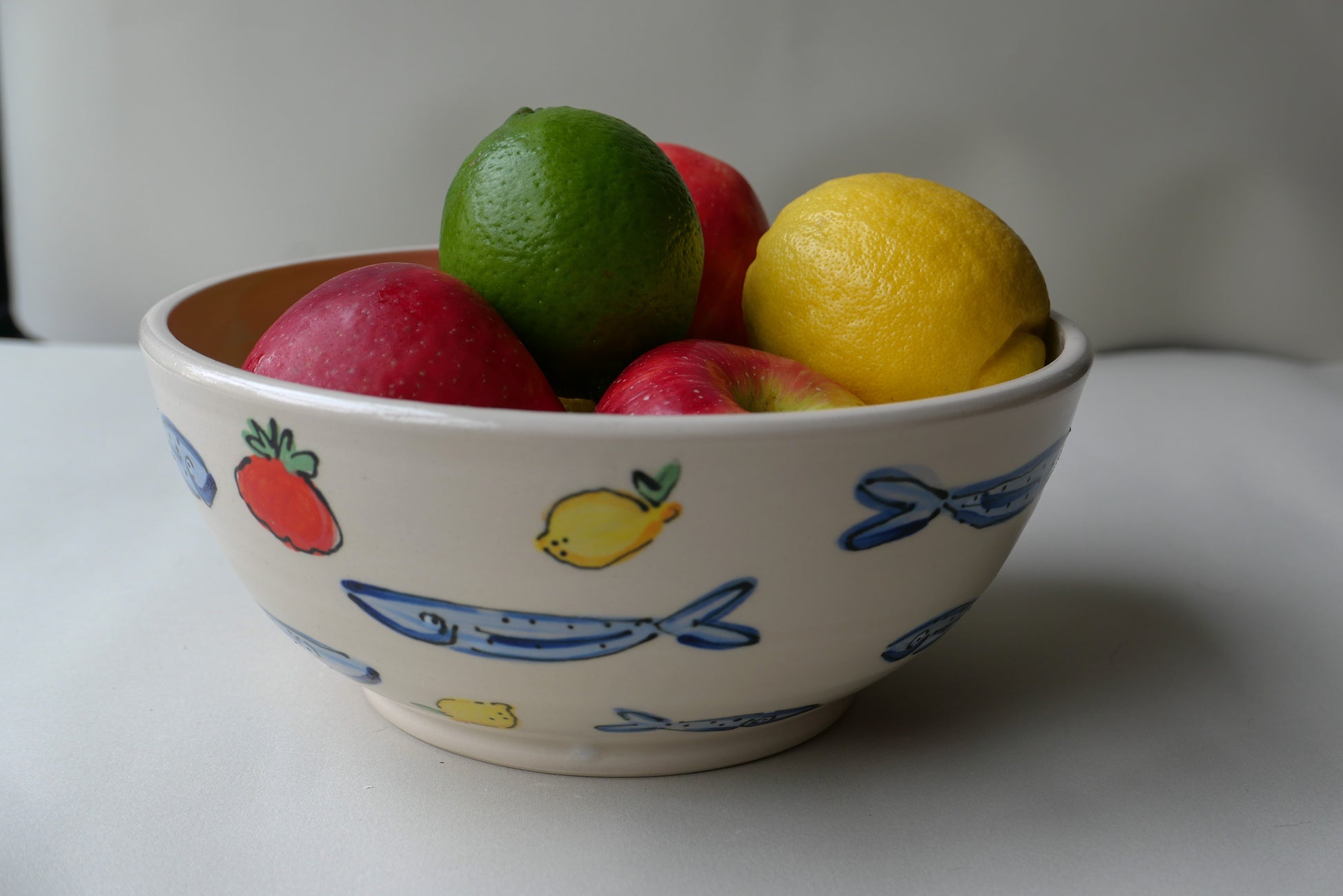 large sardine, lemon and tomato bowl